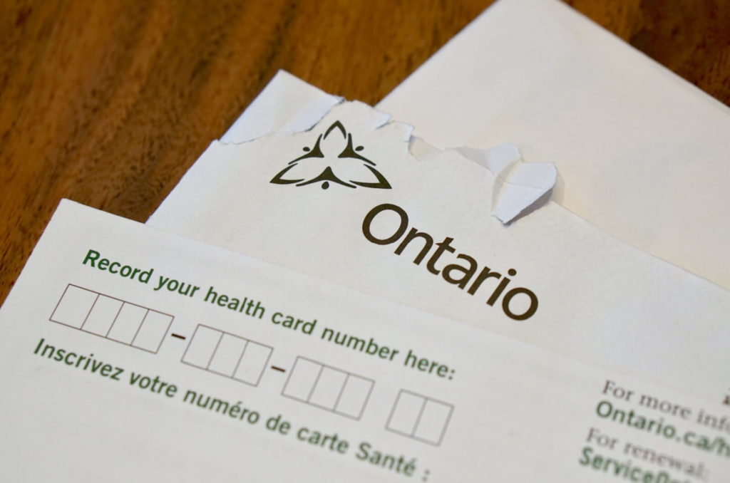 A letter from the Ontario Health Insurance Plan (OHIP).